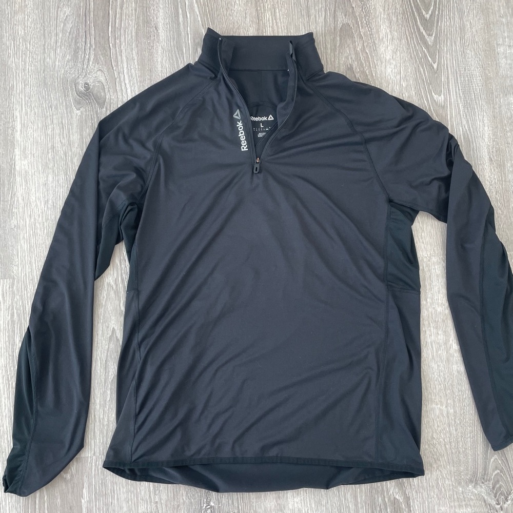 Black Reebok quarter zip